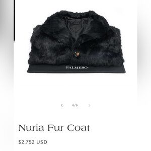 Black Rabbit Fur Coat